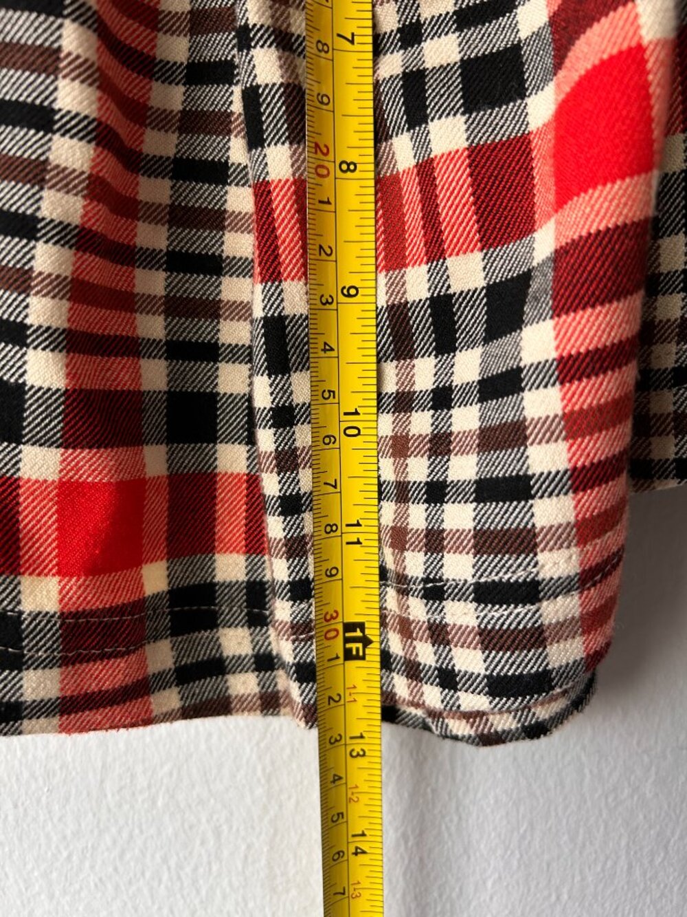 Free People Plaid Checkered High Rise Zip Front Mini Shorts Size 2 - Picture 8 of 8